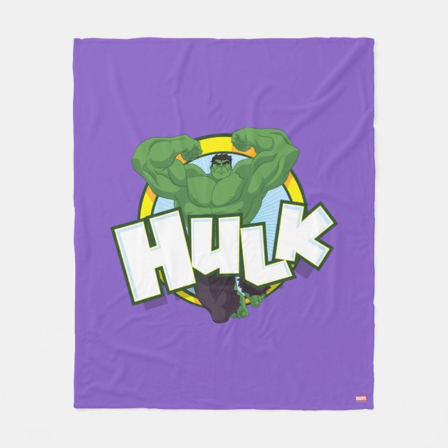 Hulk Character and Name Graphic Fleece Blanket (Front)