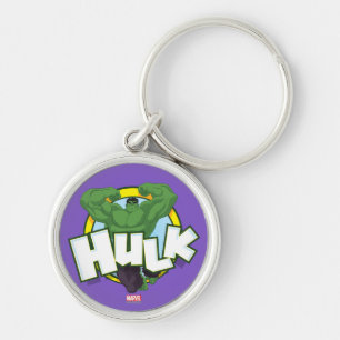 Hulk Character and Name Graphic Keychain