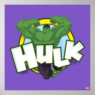 Hulk Character and Name Graphic Poster