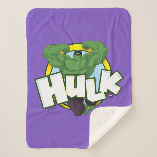 Hulk Character and Name Graphic Sherpa Blanket (Front)