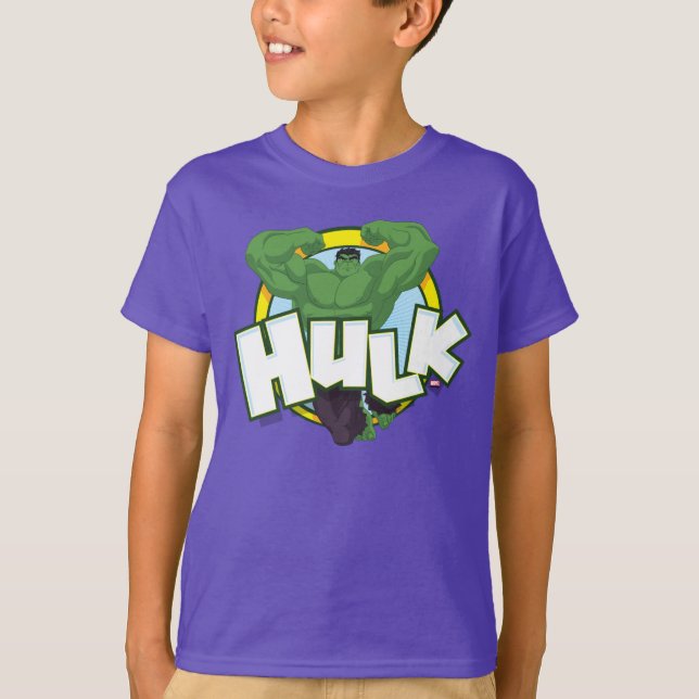 Hulk Character and Name Graphic T-Shirt (Front)