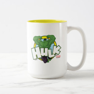 Hulk Character and Name Graphic Two-Tone Coffee Mug