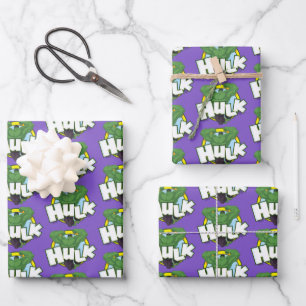 Hulk Character and Name Graphic Wrapping Paper Sheet