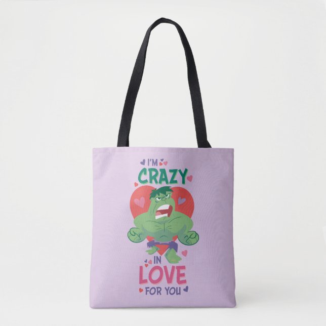 Hulk Crazy In Love For You Tote Bag (Front)