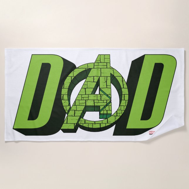 Hulk Dad Beach Towel (Front)