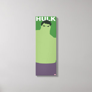 Hulk Flat Colour Character Art Canvas Print