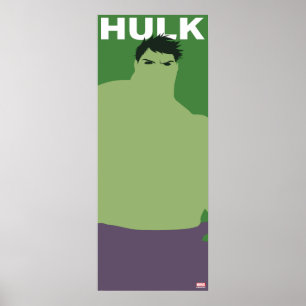 Hulk Flat Colour Character Art Poster