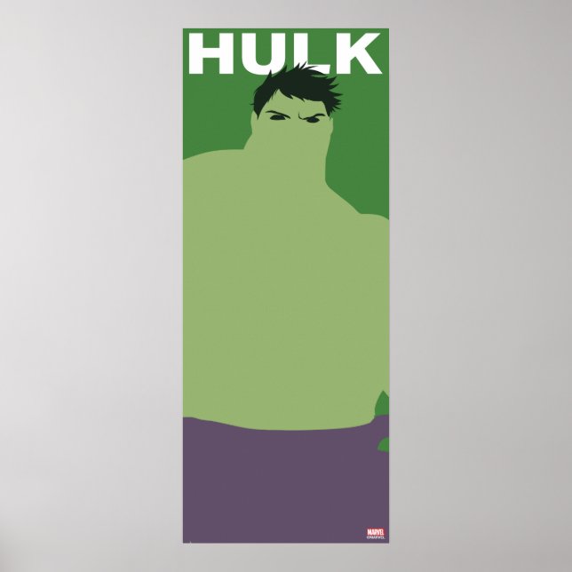 Hulk Flat Colour Character Art Poster (Front)