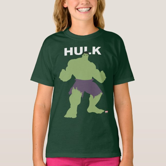 Hulk Flat Colour Character Art T-Shirt (Front)