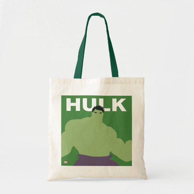 Hulk Flat Colour Character Art Tote Bag (Front)