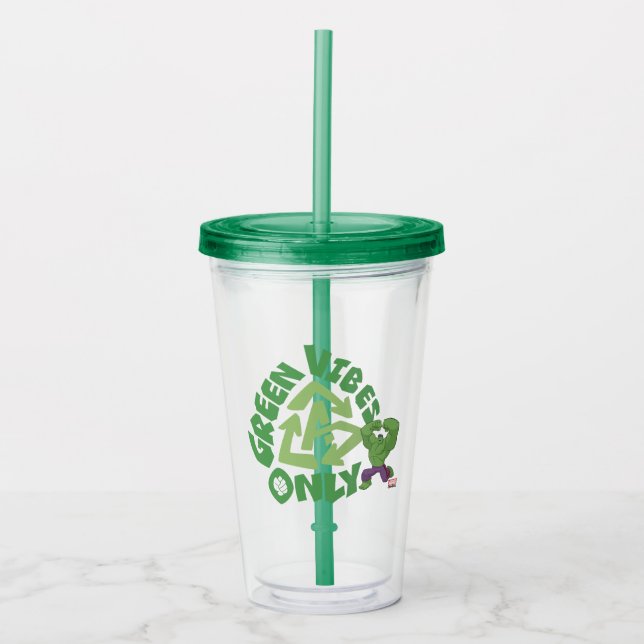Hulk | Green Vibes Only Acrylic Tumbler (Front)