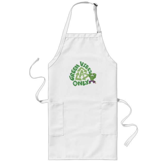Hulk | Green Vibes Only Long Apron (Front)