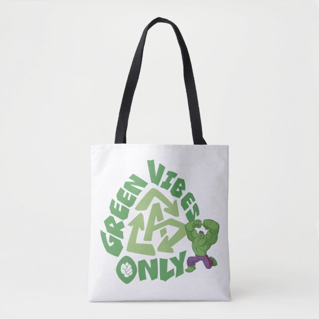 Hulk | Green Vibes Only Tote Bag (Front)