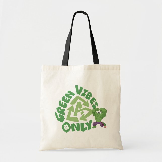 Hulk | Green Vibes Only Tote Bag (Front)