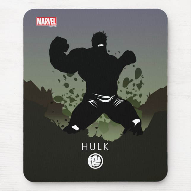 Hulk Heroic Silhouette Mouse Pad (Front)