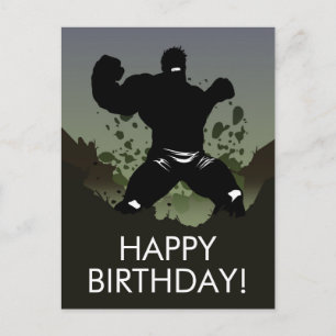 Hulk Heroic Silhouette Postcard