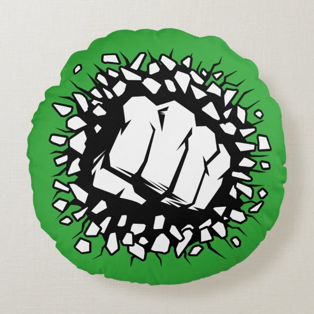 Hulk Icon Round Pillow (Front)