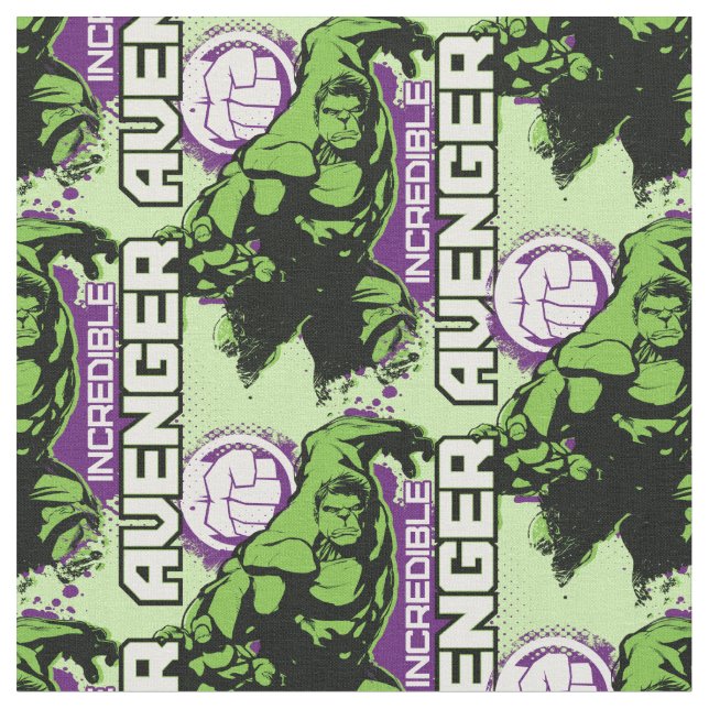 Hulk Incredible Avenger Fabric (Close Up)