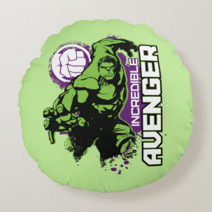 Hulk Incredible Avenger Round Pillow