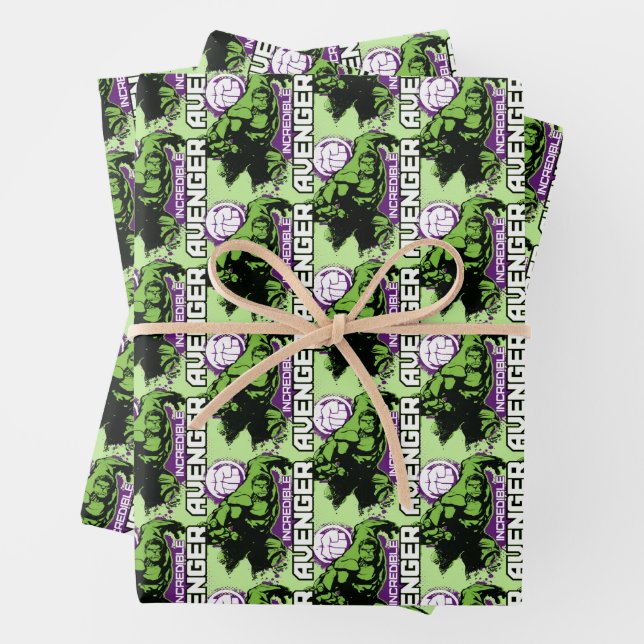 Hulk Incredible Avenger Wrapping Paper Sheet (In situ)