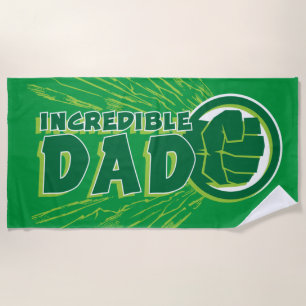 Hulk   Incredible Dad Beach Towel
