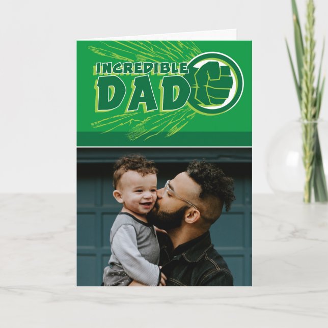 Hulk | Incredible Dad Custom Photo Card (Front)