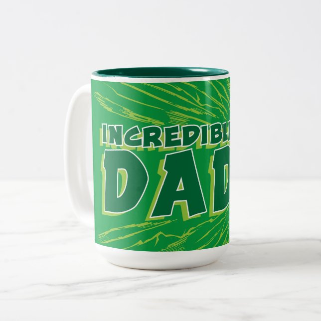 Hulk | Incredible Dad Two-Tone Coffee Mug (Front Left)