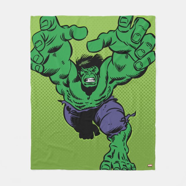 Hulk Retro Grab Fleece Blanket (Front)