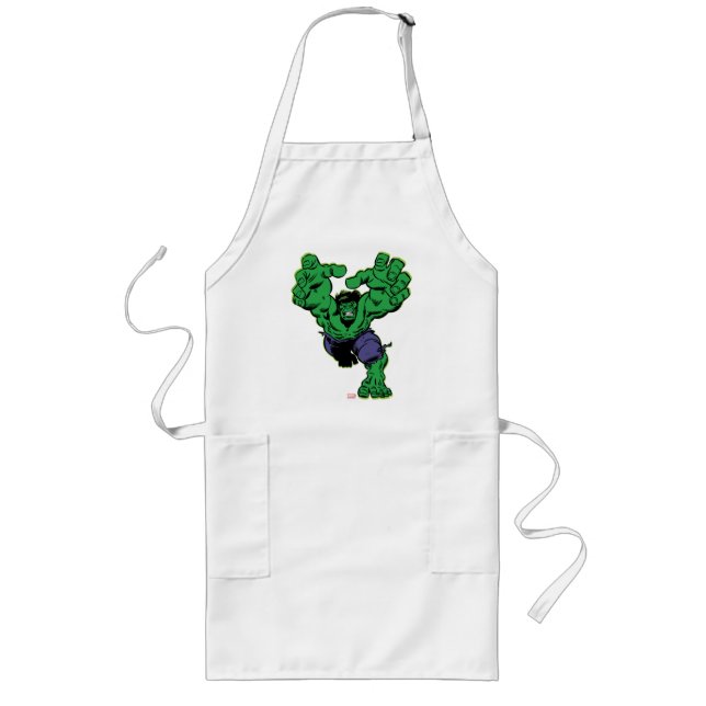 Hulk Retro Grab Long Apron (Front)