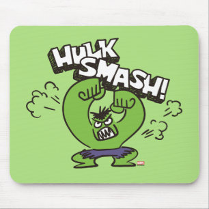 Hulk Smash Angry Doodle Graphic Mouse Pad