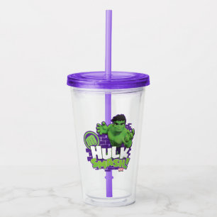 HULK SMASH! Character Graphic Acrylic Tumbler