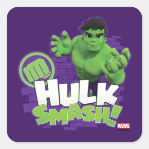 HULK SMASH! Character Graphic Square Sticker