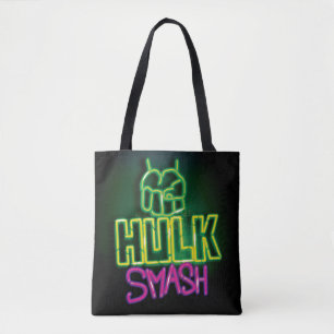 Hulk Smash Neon Graphic Tote Bag