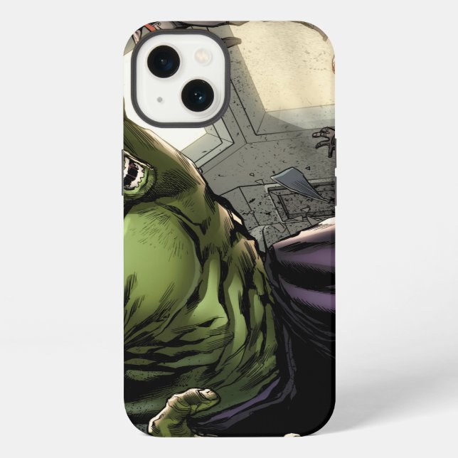 Hulk Smashing His Enemies iPhone Case (Back)