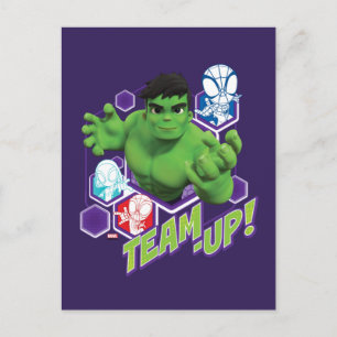 Hulk & Spidey Team "Team-Up!" Postcard
