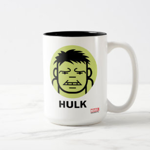 Hulk Stylized Line Art Icon Two-Tone Coffee Mug