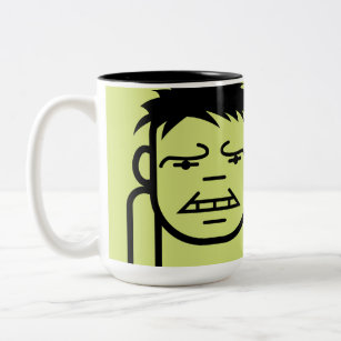 Hulk Stylized Line Art Two-Tone Coffee Mug