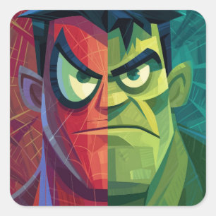 Hulkinspide Five Square Sticker