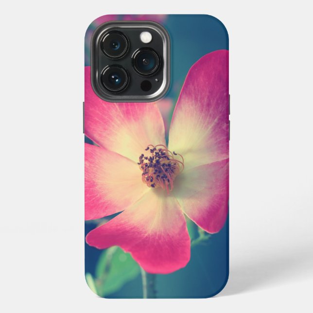 Hull for Iphone 13 pro Pink Flower Case (Back)