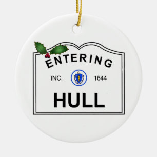 Hull MA Ceramic Ornament