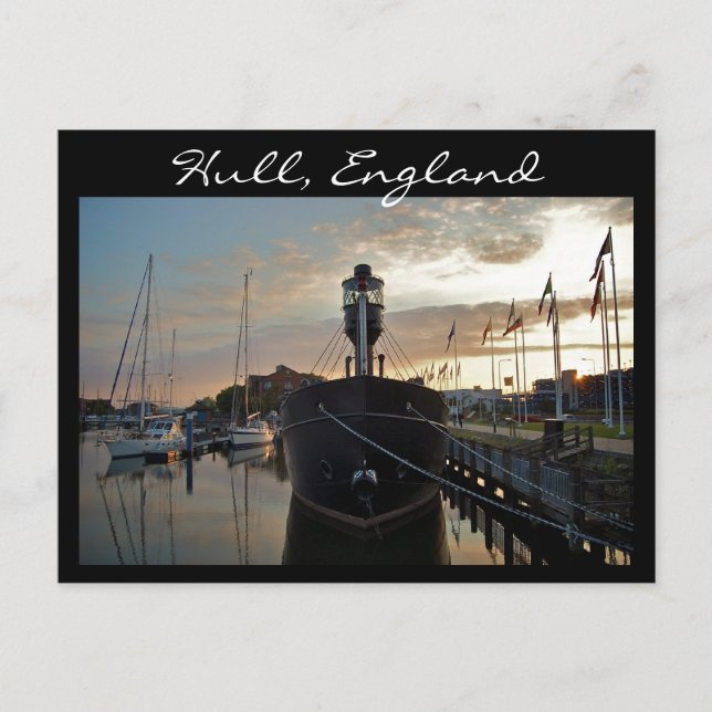 Hull Marina, Sunset [Postcard] Postcard (Front)