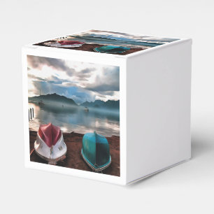 Hulls of Boats And Marmaris Winter Seascape Favor Box