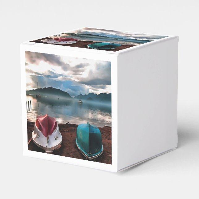 Hulls of Boats And Marmaris Winter Seascape Favor Box (Front Side)