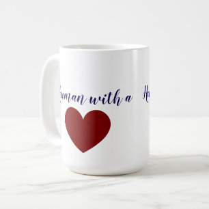 Humain avec un cœur tasse à café