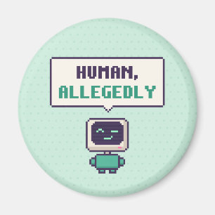 Humain, prétendument drôle, aimant pixel AI