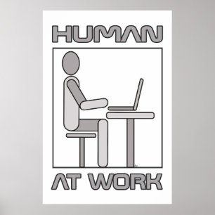 Humains au travail 18 x 24 Poster Imprimer