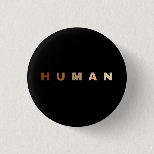 Human 1 Inch Round Button (Front)