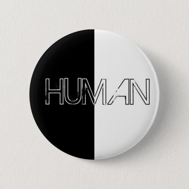 human 2 inch round button (Front)