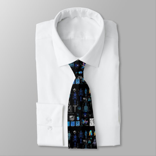 Human Anatomy Medical Charts Tie (Tied)