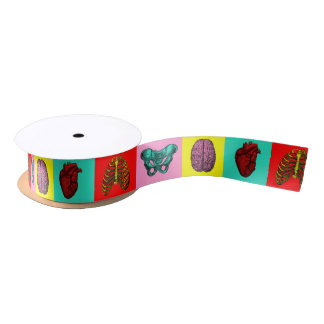 Human Anatomy Pop Art Satin Ribbon